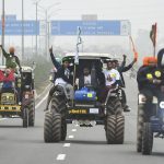 tractor rally held by farmers