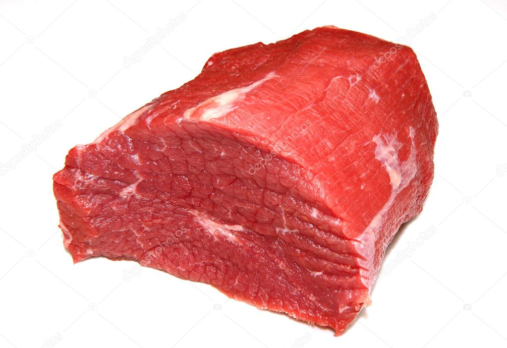 depositphotos 4479267 stock photo huge red meat chunk isolated